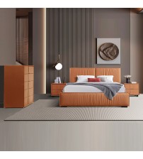 Louis 4pcs Multiple Size Bedroom Suite in Modern and Stylish Design Premium Leatherette & Spacious Storage Tallboy